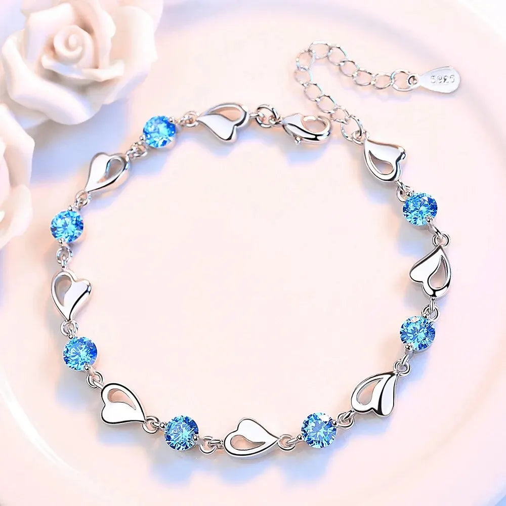 High Quality Retro Heart Bracelet -  Cubic Zirconia